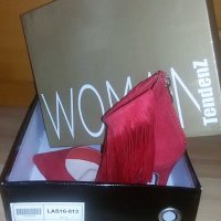 Дамски обувки Tendenz + подарък в червено =), снимка 8 - Дамски елегантни обувки - 23577272