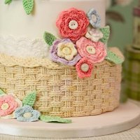 Имитация плетени цветя и листа релеф силиконов молд форма за украса декорация фондан торта мъфин, снимка 2 - Форми - 20926334