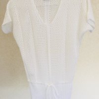 Ефектна бяла блуза WOOLNET, снимка 2 - Тениски - 22230075