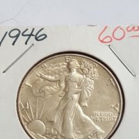 USA  50 Cents 1946 Philadelphia Mint in XF-AUNC CONDITION, снимка 5 - Нумизматика и бонистика - 21091719