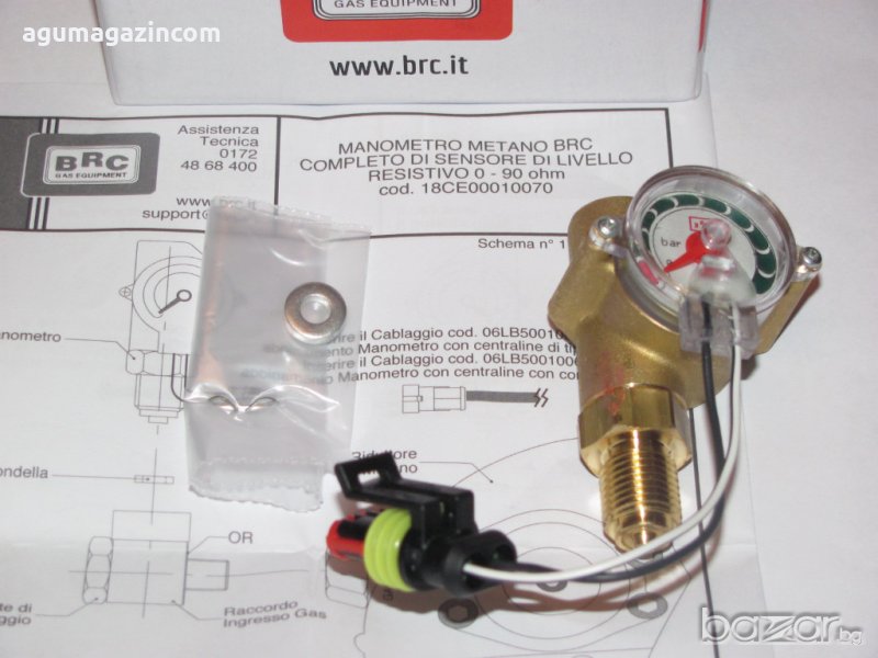 манометър БРЦ 0-90 Ω , за метанови АГУ brc, снимка 1