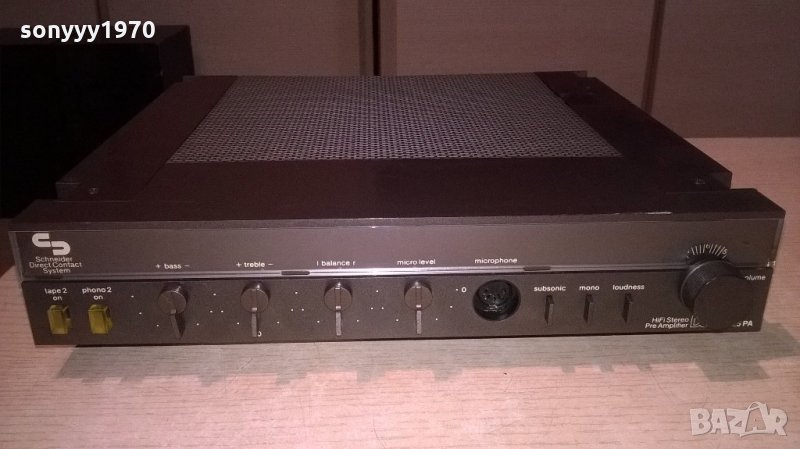 schneider dcs 8025pa-hifi stereo preamplifier-west germany, снимка 1