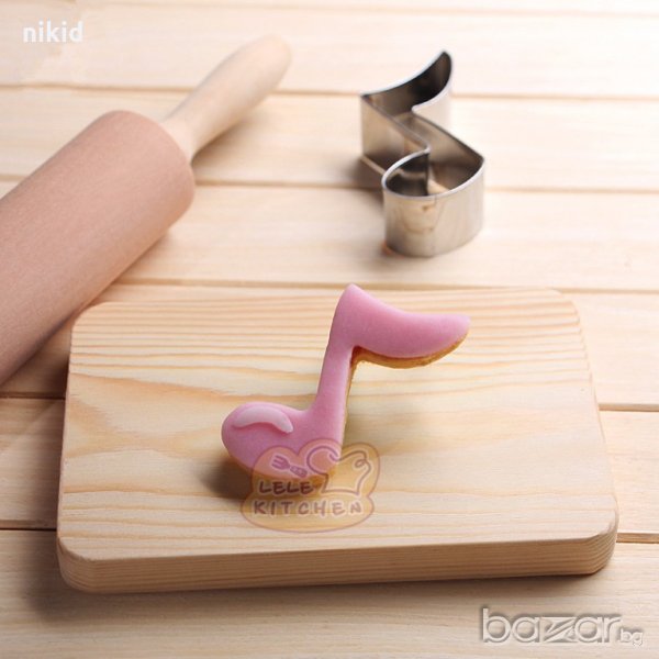 Музикална нота метален резец декорация бисквитки торта тесто фондан шоколад, снимка 1