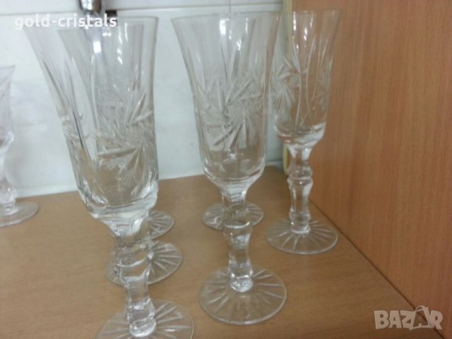  кристални чаши , снимка 11 - Антикварни и старинни предмети - 22297268