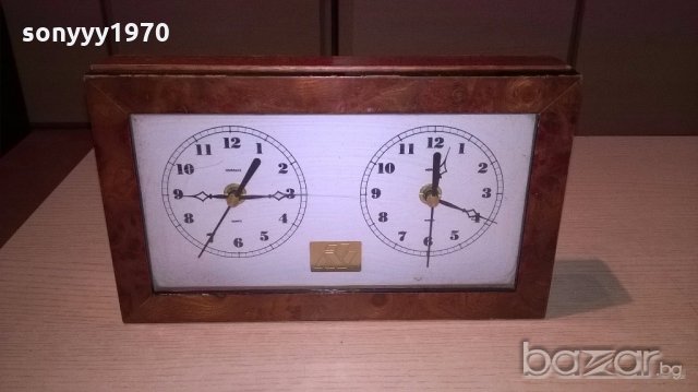 herralz-двоен часовник-25х15х5см-внос швеицария, снимка 12 - Антикварни и старинни предмети - 18226640