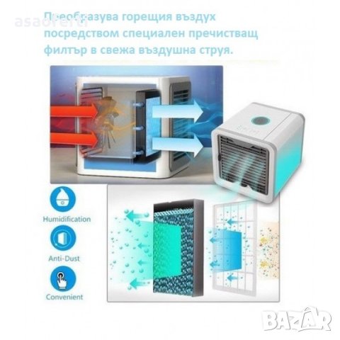 Преносим охладител тип малък климатик 3в1 за пречистване и разхлаждане на въздух, снимка 4 - Климатици - 25998748