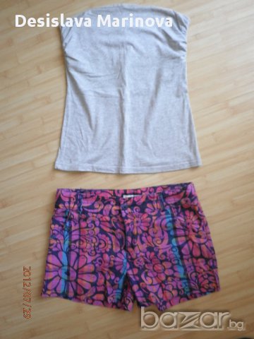 Къси панталонки+топ H&M, снимка 4 - Къси панталони и бермуди - 11012940