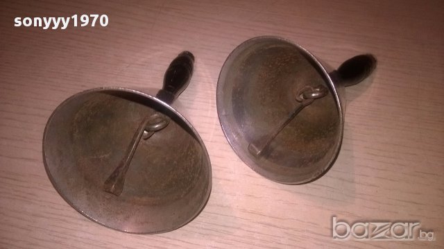Камбани-2бр с ковани пирони-12х7см-внос швеицария, снимка 10 - Антикварни и старинни предмети - 17142857