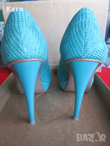 Нови обувки висок ток Feud London резеда, кожа , н.39, снимка 3 - Дамски обувки на ток - 25364281
