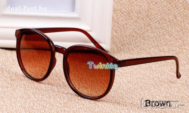 Стилни дамски слънчеви очила тип "кръгли"  - 4 цвята, снимка 3 - Слънчеви и диоптрични очила - 18131624