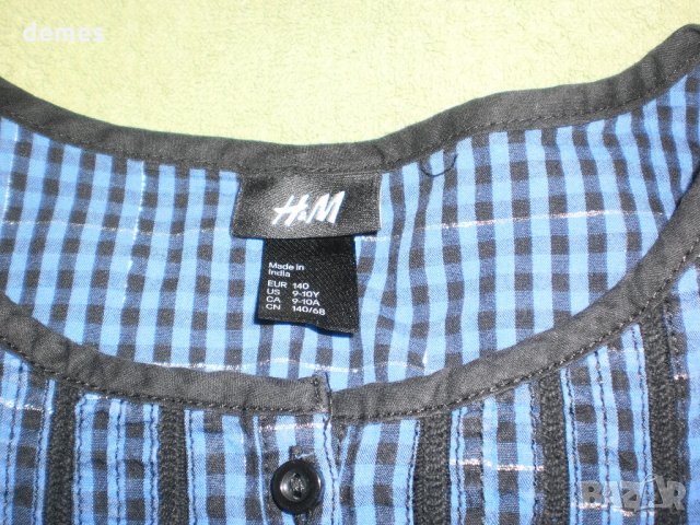 Туника с къс ръкав, Н&М, размер 140/9-10/ години, снимка 2 - Детски Блузи и туники - 21573270