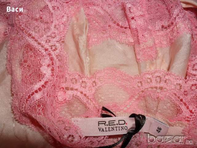 R.E.D Valentino 100 % оригинален нов дамски топ 50 % Silk + подарък парти чанта, снимка 12 - Корсети, бюстиета, топове - 11553493