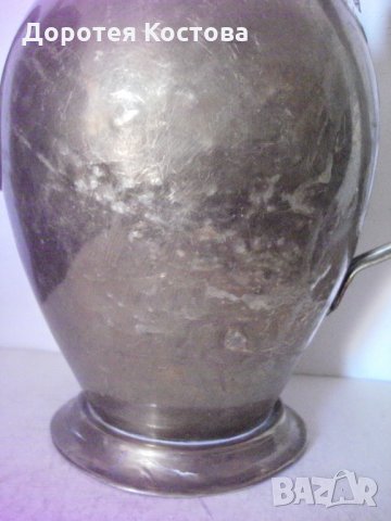 Стар чайник от месинг, снимка 3 - Антикварни и старинни предмети - 24737389