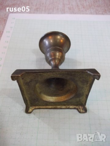 Свещник бронзов за една свещ - 94,6 гр., снимка 3 - Други ценни предмети - 24043337