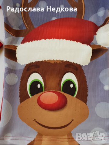 Коледна рокля Еленче - 92 см, снимка 2 - Бебешки рокли - 23626739