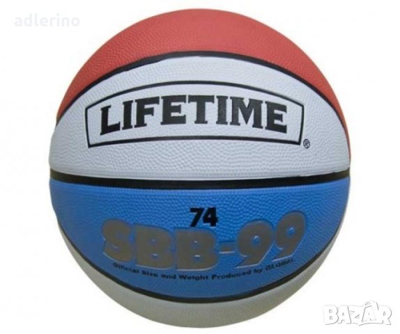 Баскетболна топка, топка, топка за баскетбол, Basketball Lifetime, трицветна, гума, снимка 1