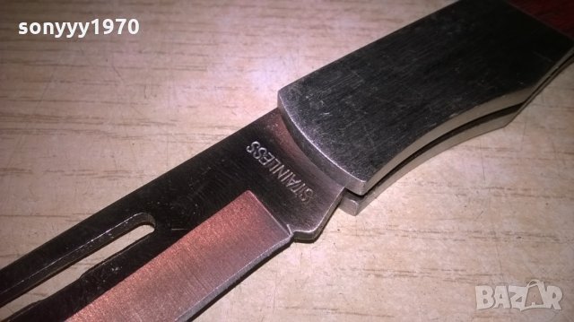 масивен сгъваем нож с предпазител-25/14см, снимка 6 - Колекции - 23386934