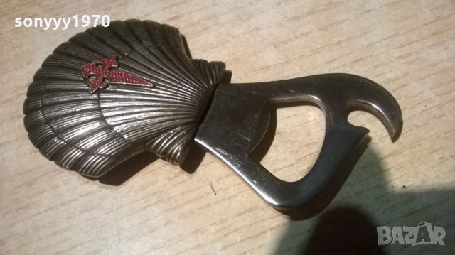 АНТИК-масивна отварачка с мида и кръст-11х6см-внос франция, снимка 2 - Колекции - 23076769