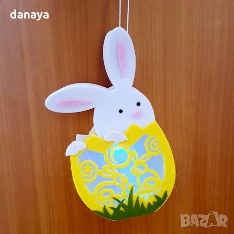 Светещо великденско зайче украса за Великден, снимка 2 - Декорация за дома - 24762085