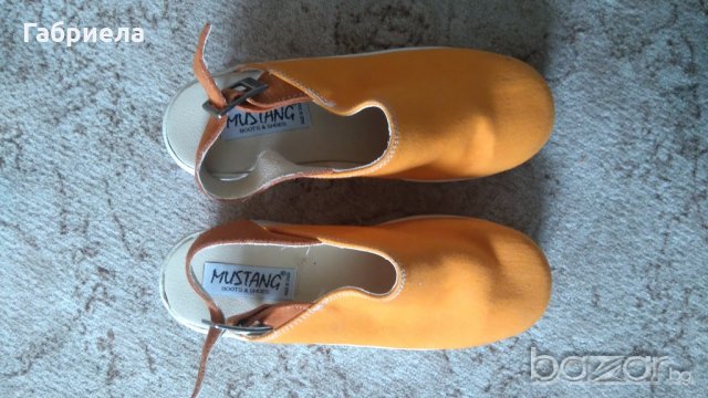 Дънкови обувки, цвят горчица, снимка 4 - Дамски ежедневни обувки - 18346507