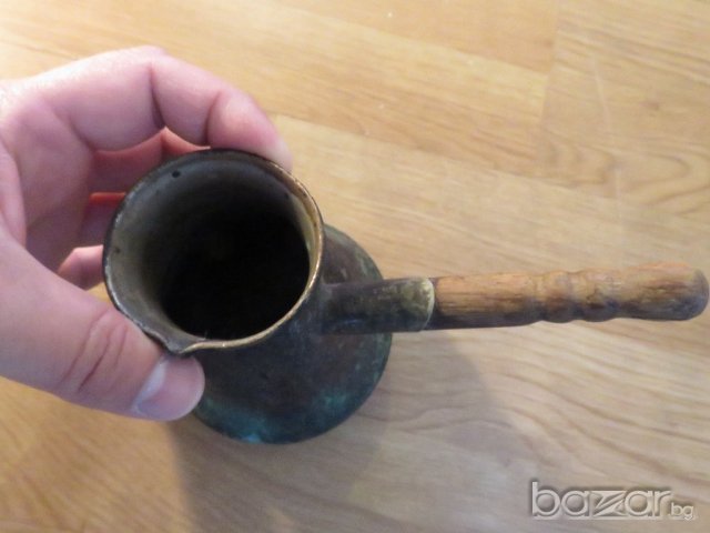 Старо медно джезве на поне 100 години - за колекционери и ценители, снимка 5 - Декорация за дома - 21482831