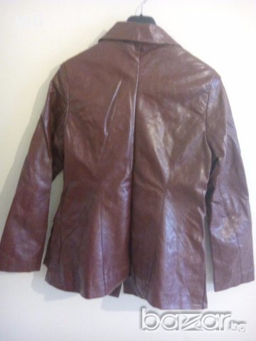 Дамско сако - еко кожа - висококачествена - като ново !, снимка 3 - Сака - 15814212