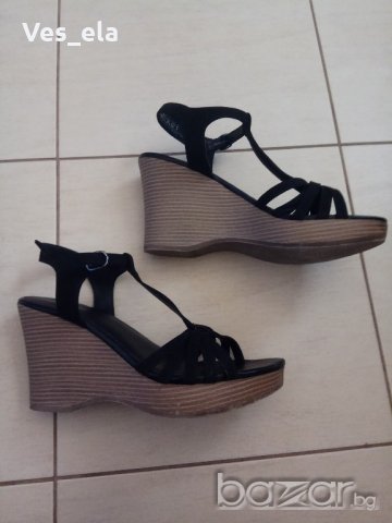 летни платформи черен цвят , снимка 1