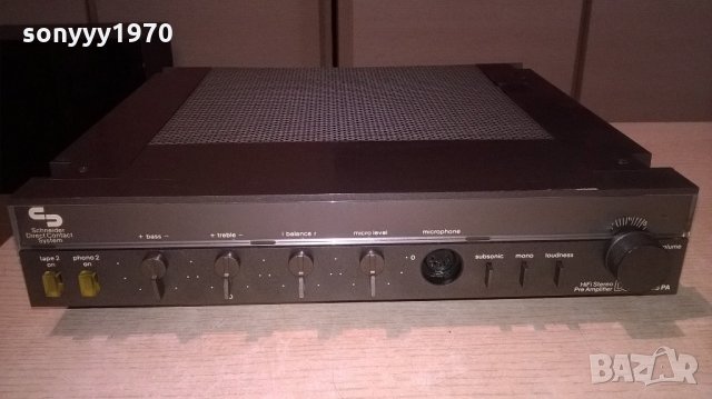 schneider dcs 8025pa-hifi stereo preamplifier-west germany