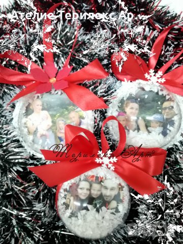 Коледна топка с лична снимка, снимка 3 - Коледни подаръци - 23461288