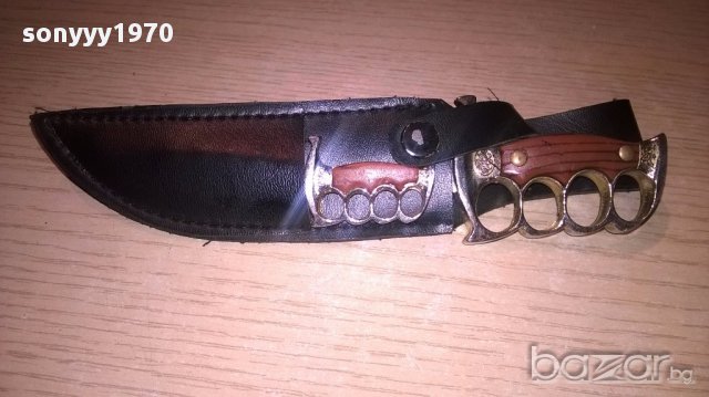 440 stainless steel-ножове 2 бр с кания-17см-внос швеицария, снимка 11 - Антикварни и старинни предмети - 17317592