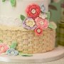 Имитация плетени цветя и листа релеф силиконов молд форма за украса декорация фондан торта мъфин, снимка 2