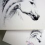 Картичка "Кон II" /отпечатана от моя оригинална графика/, снимка 2