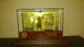 Сувенири 20 златни евро банкноти в стъклена поставка и масивно дърво + Сертификат, снимка 2