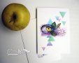 Картичка "Ябълка" / око, пролет, рисунка, принт, снимка 3