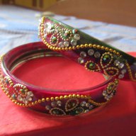 Индийски гривни - стъклени, перлени, пластмасови, снимка 10 - Гривни - 14247985