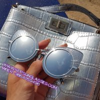 ново ! котешки сребърни слънчеви очила, снимка 2 - Слънчеви и диоптрични очила - 18688030