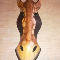 дървена маска-31х12х6см-жираф-внос швеицария, снимка 10 - Колекции - 20984790
