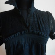 Черна рокля памук и дантела , снимка 6 - Рокли - 17063517