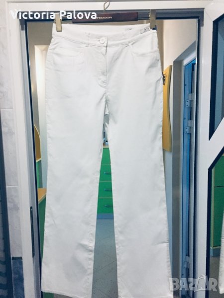 Бял еластичен панталон JOY, снимка 1