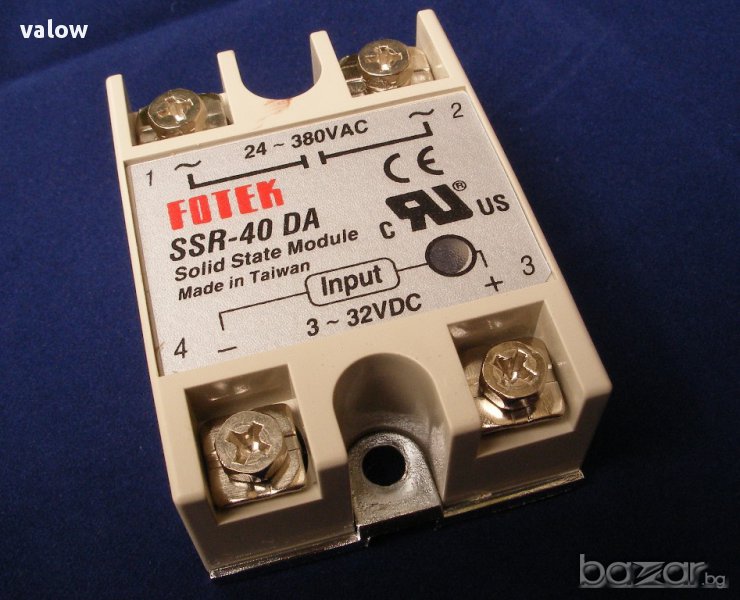 Оптично безконтактно електронно реле SSR Solid state relay, снимка 1