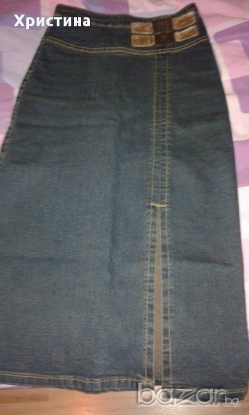 дънкова пола дълга, снимка 1