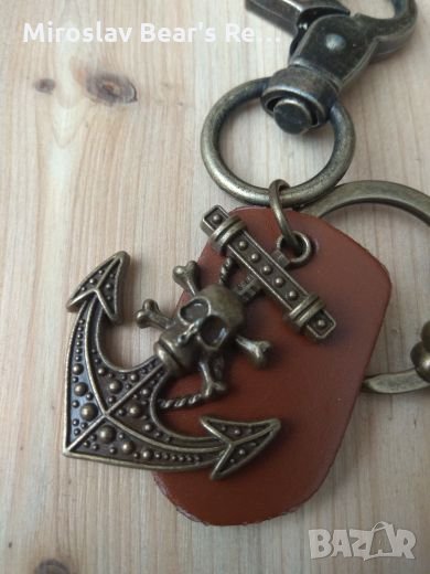 Ключодържател месинг и ест. кожа , снимка 1