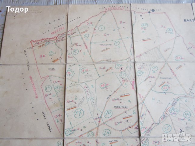 Стара карта върху плат 1932, снимка 6 - Колекции - 25442276