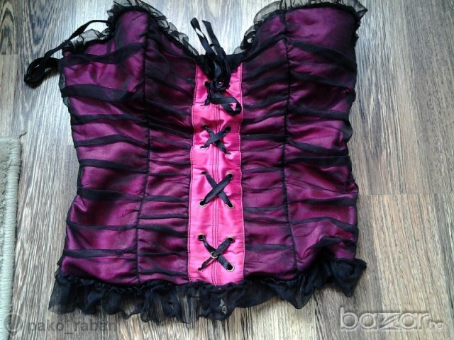 много секси цикламен корсет, снимка 4 - Корсети, бюстиета, топове - 6982313