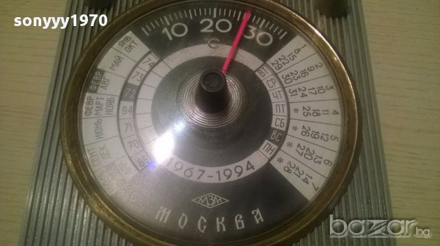 Москва-стар термометър/календар-15/15см, снимка 3 - Антикварни и старинни предмети - 14026733