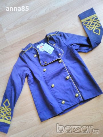 НОВО Тъмно синя връхна дреха ”H&M” 134/140 см, снимка 1 - Детски якета и елеци - 20054763