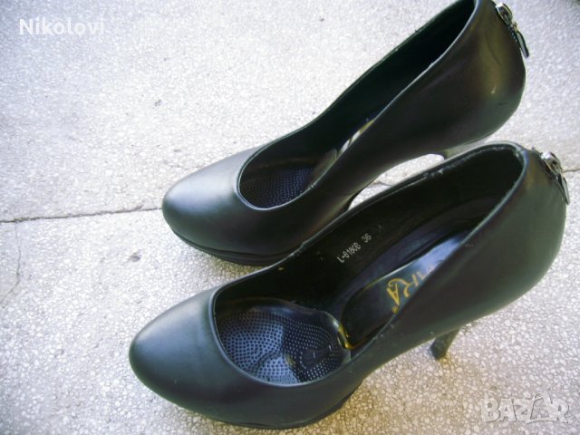 50% намаление: Вносни и оригинални високи обувки от естествена кожа. Номер 36, снимка 6 - Дамски елегантни обувки - 23091982