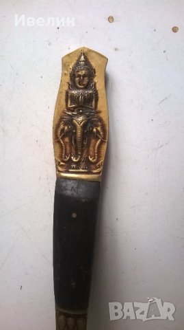 стара месингова лъжица, снимка 2 - Антикварни и старинни предмети - 22001277