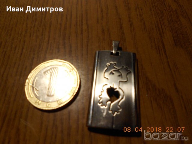 Медальон от медицинска стомана Жаба, снимка 3 - Колиета, медальони, синджири - 21364414