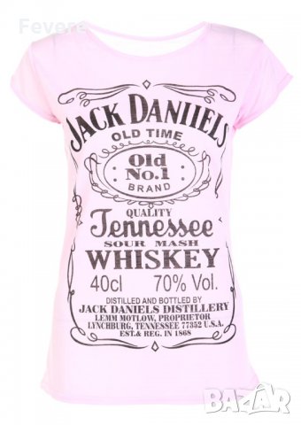 Розова тениска Jack Daniels